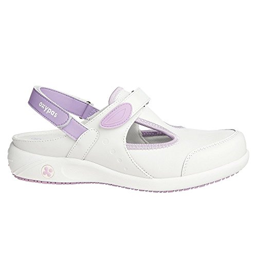 Oxypas Move Carin Slip-resistant, Antistatic Nursing Shoes, White (Lic) , 7 UK (EU: 41)