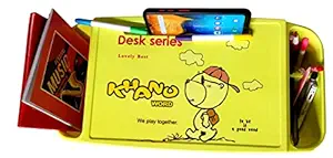 Alark Multi Purpose Plastic Kids Table with Side Storage for Reading Study Art & Craft Games Drawing Eating on Bed Light Weight Portable Desk