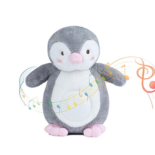 Preisvergleich Produktbild Niedlichen Pinguin Plüsch Puppe Bluetooth Sound Nachtlicht Schlafmittel Früherziehung Pädagogisches Spielzeug Kleinkind Wiegenlieder Schlaf Beruhigen Spielzeug Tragbare Weiche Stofftier