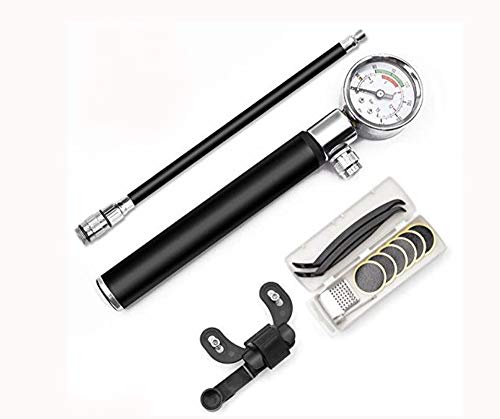 Kingwon Pompe Portable Haute Pression pour Scooter Xiaomi Mijia M365 avec jauge et Valve Presta Schrader