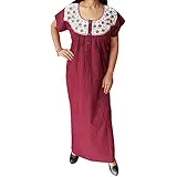 Indiatrendzs Women's Nighty Printed Cotton Sleepwear Nightgowns (Chest 46)