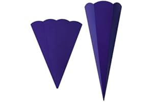 PAINT IT EASY NEU Geschwister-Schultüte Rohling mit Steckverschluß, Stabiler Karton 400g/qm, 6-eckig, 41 cm, 1 Stück, Dunkelblau