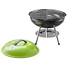 Goods & Gadgets Micro BBQ Kugelgrill kompakter Reise Holzkohle-Grill Tischgrill Edelstahl emailliert 38cm – Bild 3
