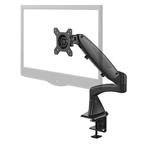 HFTEK® GM112XF Monitor Standfuß Halterung Halter Tischhalterung für TFT LED LCD Bildschirm Monitor 15 – 34 Zoll mit VESA 75 / 100 (GM112XF Schwarz) - 2