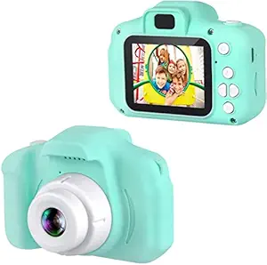 A S Enterprise Kids Digital Camera, Web Camera for Computer Child Video Recorder Camera Full HD 1080P Handy Portable Camera 2 Inch Screen with Inbuilt Games (Green)