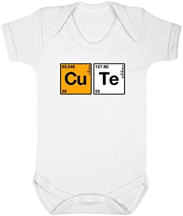 Element Of Cute Baby Boy Girl Unisex Short Sleeve Bodysuit (White, 6-12m)