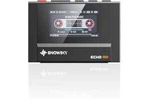 SnowSky/FiiO Echo Mini HiFi Bluetooth MP3 Player, 15Hours Playback, Independent Volume Control with 3.5mm/4.4mm Headphones Outputs (Black)