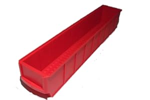 SOPO A-Z Industrieboxen 500x91x81mm rot Stapelboxen Lagerbehälter Schütte Regalkästen Lagerbox stapelbar Made in Germany