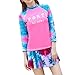 Produktbild Chshe®-Surfing Wetsuit Damen, Damen Ärmel Uv-Sonnenschutz Upf 50+ Rash Guard Top 2-Teiliges Badeanzug-Set, Damen Übergroße Sport-Surf-Bekleidung (Pink)