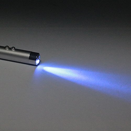 ZXK CO 2 Stück Multifunktion Tragbare Mini LED Mini LED Licht und UV Licht Taschenlampe Mit Karabiner Schlüsselanhänger-Silber - 6