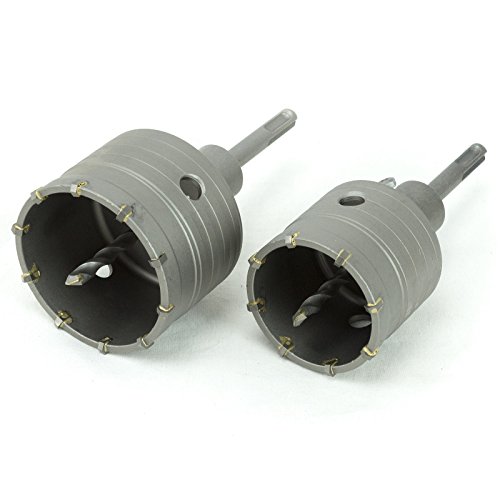 SDS Plus Bohrkrone Set Dosenbohrer Lochbohrer 65mm + 80mm Silver 0557 - 3