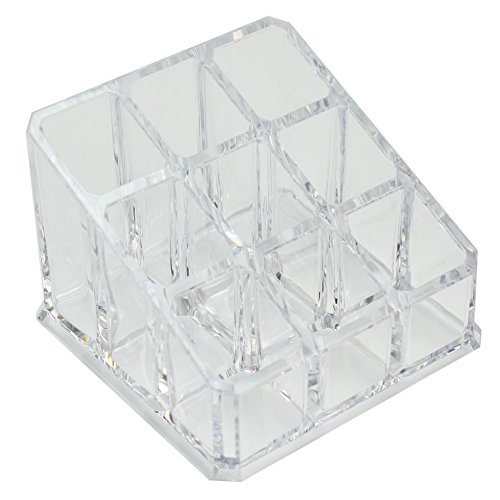 Pinzhi® Acrylic Transparent Makeup Box Organiser Cosmetic Display Storage Case (9 Tips)