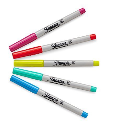Sharpie Color Burst Permanent Markers, Ultra Fine Point, Assorted Colors, 24-Count