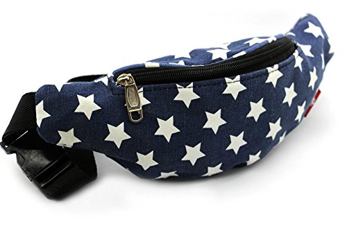 Riñonera de Moda, Bolso Bandolera de Cintura - Diseño Estrellas Retro - Ideal para Viajes, Running, Deportes, Caminar - Ligera, cómoda, práctica
