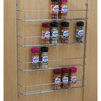 Unibos 5 Tier Herb And Spice Rack Large Chrome Kitchen Shelf
