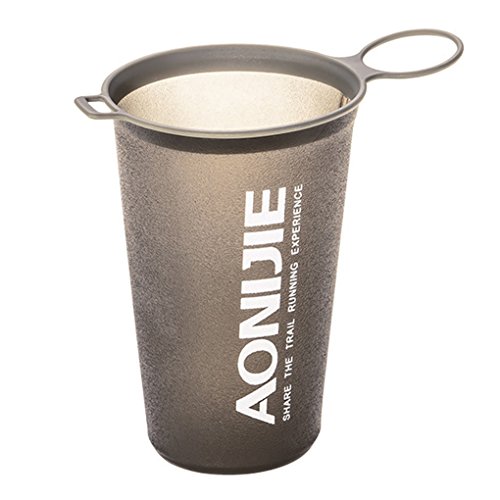 Gankmachine Foldable Outdoor Soft Flask Water Bag Sport Camping Hike Running Water Hydration Bottle Mouth Kettle Cup for AONIJIE