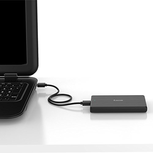 Salcar USB 3.0 Externes festplatten Gehäuse für 2.5 zoll SATA SSD HDD mit USB3.0 Kabel Werkzeuglose HDD Installation Tool-free, Schwarz - 5