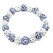 Produktbild BB Pearl Edles Damenarmband Armband Edle Damenarmband Kette Armband Damen Strass Perle Perlen Kette Seltenes Design Strass Perle Perlen Kette Zirkonia Besatz Damen Kette Damen Unisex Blau Weiss Strass