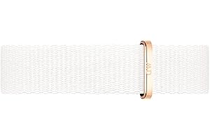 Daniel Wellington Petite Dover Cinturino Donna, 14mm, in NATO, Bianco/Oro Rosato
