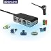 Produktbild EUGIZMO,Auto 7-fach Zigarettenanzünder - KFZ Ladegerät 12V/24V DC Charger LED-Anzeige 120W Adapter Splitter - Auto Adapter