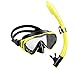 Produktbild UPhitnis Schnorchelset Kinder - Taucherbrille Anti-Fog und Trockenschnorchel - Anti-Leck Tauchermaske Dry Schnorchel - Snorkeling Set für Kinder - Tauchen & Schnorcheln mit Rose,Blau, Schwarz, Gelb
