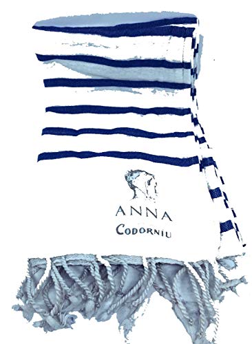 Preisvergleich Produktbild Anna Codorniu Damen Pashmina Weiß himmelblau Durchschnittlich