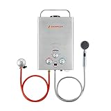 ➤ WASSERDRUCK STARTEN - Der Warmwasserbereiter Camplux BW158S liefert 6L/MIN endlosen Warmwassers, sobald der Hahn eingeschaltet wird. Mit 0,17 bar Startup ist es ideal für Wohnmobile, Wohnmobile mit niedrigem Wasserdruck. Sie können eine Außendusche genießen, Ihre Pferde baden, Ihre Haustiere mit dieser Außendusche waschen.