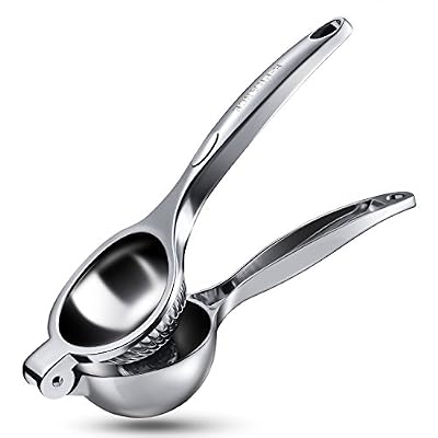 E-PRANCE Presse-citron Manuel Extracteur de jus Presse-agrumes,Conception robuste,Convient pour Jus d'orange, de citron et d'autres fruits sans coque (Argent)
