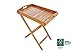 Produktbild SAM® Akazie-Holz Tablett, FSC® 100% zertifiziert, Servierwagen mit mehrfach geschliffener Oberfläche, massives Hartholz, zusammenklappbarer Ständer, ideal für Balkon, Terrasse und Garten [521252]