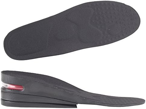 Y2C Women's 3-Layer Height Increase Elevator Shoes Insoles (approx 2.4 inches) Black 5-8.5 and Random Gift