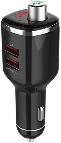 Miuko V4.2 Bluetooth FM Transmitter, Bluetooth Receiver MP3 Player Wireless In-Car Stereo Radio Adapter Car Kit Hands Free Calling, Dual USB Charger and Surpport USB Flash Drive