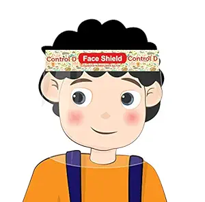 Control D 3 Kids Face Shield Isolation Mask for Eyes Nose Full Frontal Protection Child Shield Safety Visor (Pack of 3)