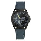 IG Invictus Mann Uhr Retro Entwurfs Leder Band analoge Legierungs Quarz Armbanduhr Vintage Herrenuhr aus Leder ZYB 3 Blaue Retro Männer Leder Uhren
