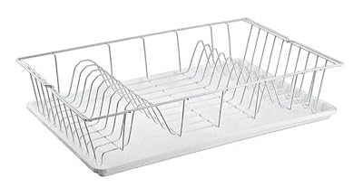 Metaltex 32024514080 Germatex Egouttoir avec Plateau Métal Blanc 48 x 31 x 11 cm