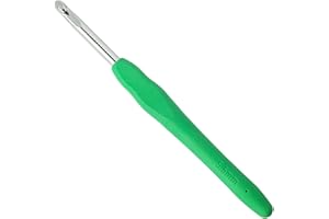 RUOJLING 1 Pieza Crochet,Agujas Crochet,Ganchillo,Ganchillos Crochet,Agujas de Ganchillo,Gancho de Crochet Ergonómico,con Mango Suave de TPR,para Tejido (5.5mm)