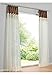 Produktbild heine home Dekostore leicht transparent mit echter Stickerei in Braun/Creme mit Universalgardinenband (2 (H/B: 175/140 cm))