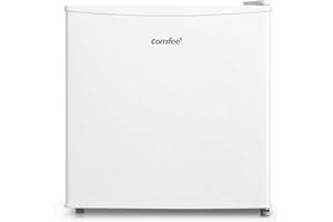 COMFEE' RCD50WH2(E) Mini frigo bar 43L e zona refrigerante, Frigorifero piccolo Monoporta, Silenzioso, Adatto per Hotel, Casa, Ufficio, 47.2 x 45 x 49.2 cm, Bianco