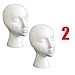 Price comparison product image Foam Mannequin Head, Tonsee 2PC Styrofoam Foam Mannequin Female Head Model Wig Glasses Hat Display Stand