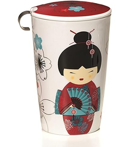 Lot De 3 Tasses à Infusion Teaeve Teemando Mandala - Porcelaine Double Paroi 0,35L Avec Filtre Inox, Motif Élégant