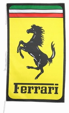 FERRARI PRANCING HORSE GELB FAHNE FLAGGE 5x3 ft 150 x 90 cm