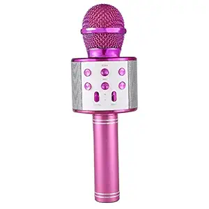 Elevea WS-858 Wireless Bluetooth Handheld Microphone Stand Karaoke Mike with Speaker Audio Recording for Cellphone