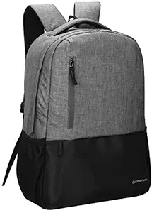 Cosmus Vogue Casual Laptop Backpack with USB Charger Port 44cm 26 Litre Grey College Bag