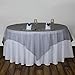 Price comparison product image BITFLY 5Pcs 180cm x 180cm Sheer Square Organza tablecloth Swag DIY Fabric Cover Overlay Cloth Banquet Wedding Bridal Annual Party Home Decoration 30 colours available - Silver