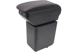 KAERGK Pour Citroen Berlingo 2010-2020 Accoudoirs Boîte de rangement centrales Consoles main avec porte gobelets 4 ports de charge USB nori