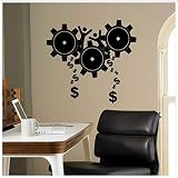 Ccfqiangtie Engranajes De Negocios Tatuajes De Pared Steampunk Cogwheel...
