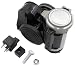 Produktbild SUNDELY® Schwarz 12V Nautilus Stil Air Horn Hupe Drucklufthupe mit Eingebautem (mini) Kompressor 139Db Compact für Motorrad-Auto
