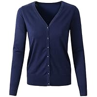 BIADANI Women's Button Down Cardigan - Long Sleeve Soft Knit Sweater, Pearl-Like Buttons - View #9
