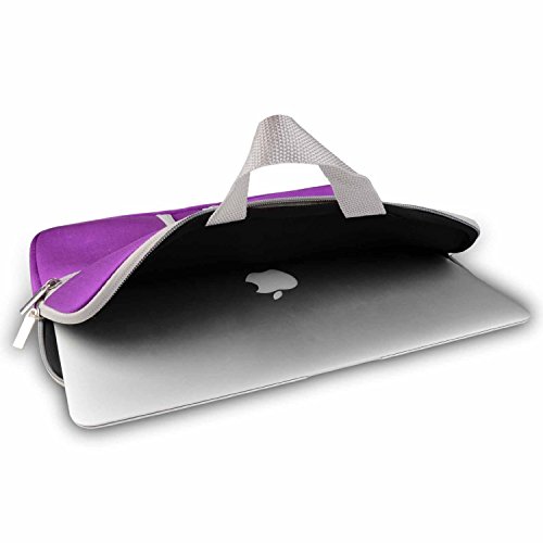 HASESS 13,3 Zoll Ultrabook Computer Bag Notebook Laptop Tasche Tragetasche mit Griff Tablette PC Sleeve Case Reißverschluss Briefcase Pouch Haut Hülle Cover für für Alle 13 Zoll Notebook Computer MacBook Air 13″ MacBook Pro 13″ Universal Laptop Netbook Acer Asus Dell Fujitsu Lenovo HP Samsung Sony Toshiba – Lila - 3