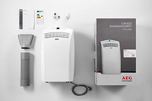 AEG 231591 K25 A plus Mobiles Kompakt Klimagerät 3 in 1 Klimaanlage Kühlung, Entfeuchtung, Ventilation, 2,4 kW, Schalldruckpegel 38/48 db, Energieeffizienzklasse A (EER 2,84) - 9