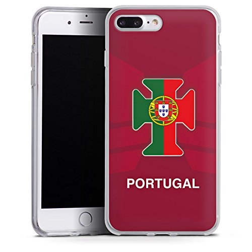 Apple iPhone 7 Plus Hülle Silikon Case Schutz Cover Portugal EM Trikot Fußball Europameisterschaft